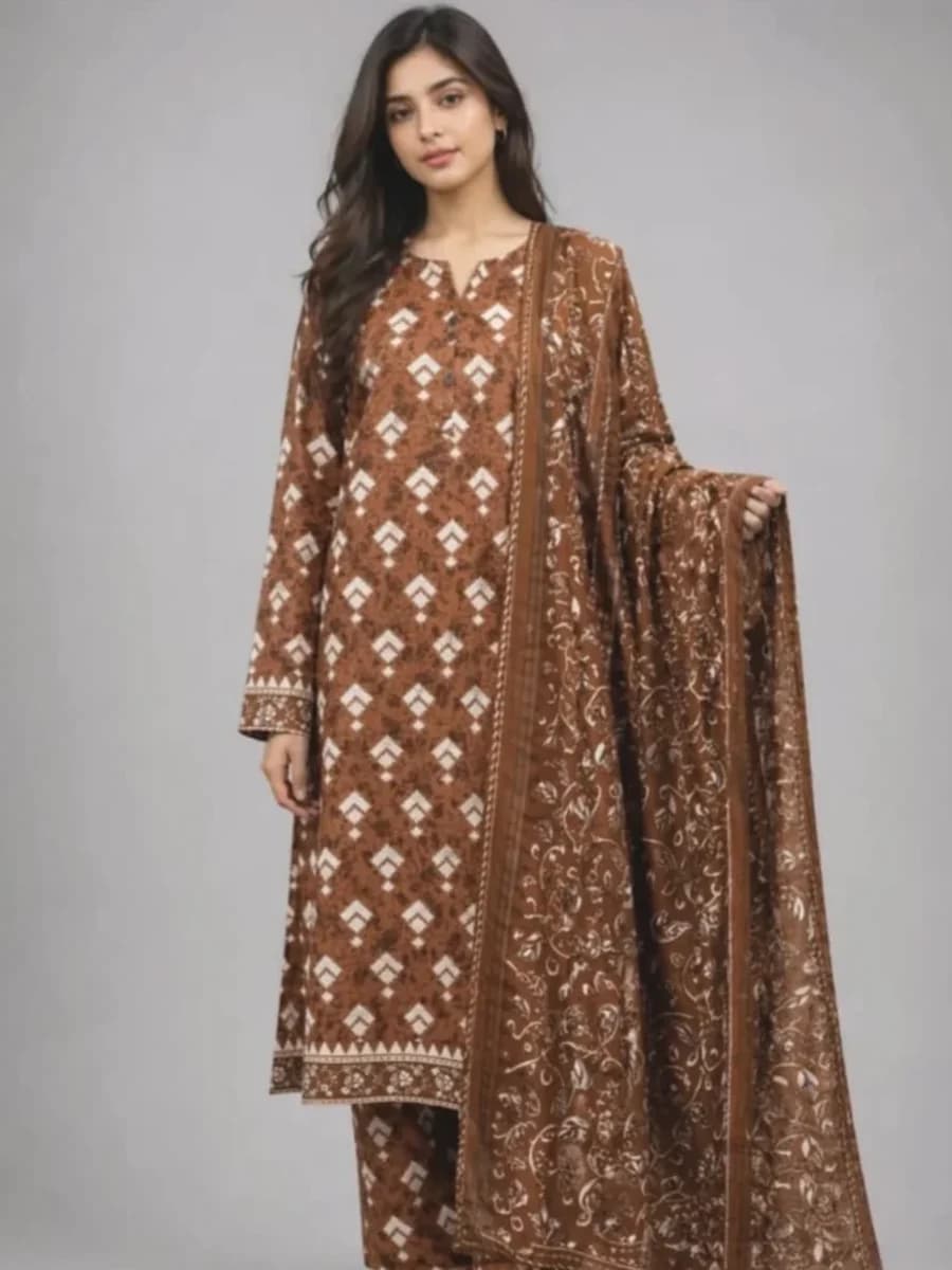 BEECHTREE MORE-BAGH KHADDAR -2026 vol.1 (Brown)